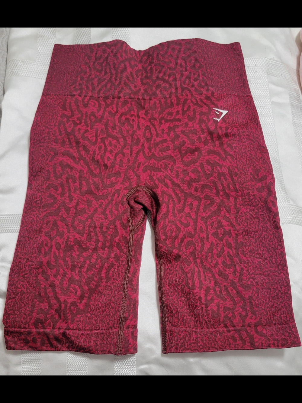 Gymshark Red Leopard Print Bike Shorts